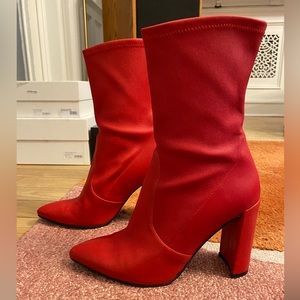 Stuart weitzman clinger ankle boot red 39